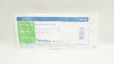 Teleflex ALBF030SU LMA Laryngeal Mask Airway, Size 3 30-50kg, Air <30ml/60cm H2O